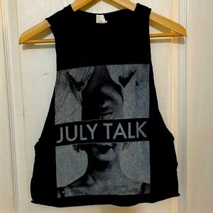 July Talk cropped muscle tank
